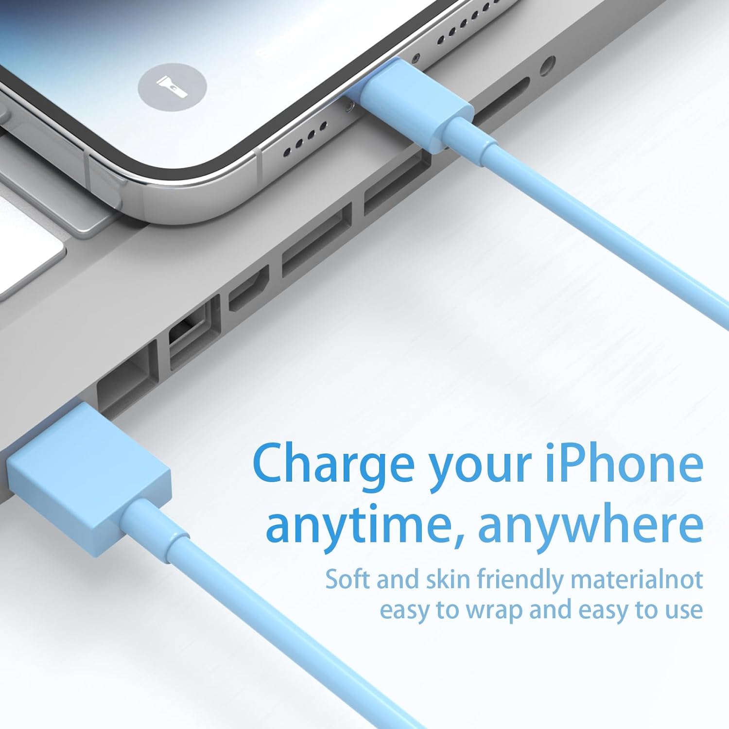 iPhone Charger 6 Pack (3/3/6/6/6/10ft) Apple MFi Certified Fast Charge Sync Lightning Cable Compatible with iPhone 14/13/12/11/Pro Max/SE/XR/XS/X/8/7 Plus iPad AirPods - Image 5