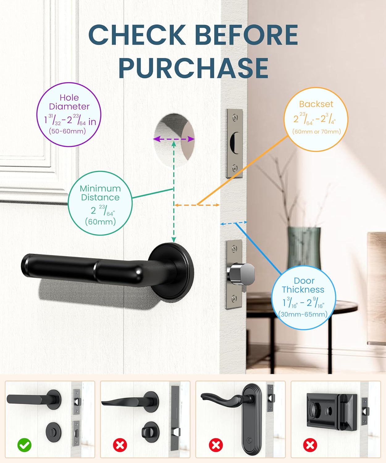 Keyless Entry Door Lock with Keypad - Fingerprint Door Lock - Smart Locks for Front Door - Electronic Keypad Smart Deadbolt Lock - Biometric Smart Digital Door Lock with Code -Auto Lock 1 - Image 2